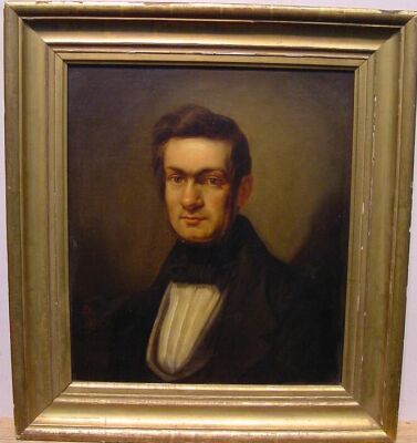 Lot image - American School 19th Century PORTRAIT OF A GENTLEMAN, PURPORTEDLY JOHN ROSS (COOWEESCOOSE), CHEROKEE CHIEF