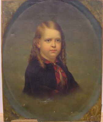 Lot image - Attributed to Charles Hine PORTRAIT OF A YOUNG CLAUDIUS MONELL ROOME