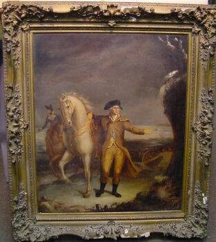 Lot image - American School 19th Century GEORGE WASHINGTON PASSING THE DELAWARE