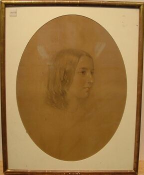 Lot image - Attributed to Charles Octavius Cole PORTRAIT OF A YOUNG WOMAN