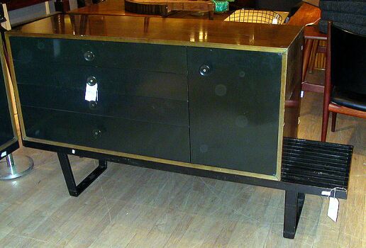 Lot image - Painted Wood Chest on Platform