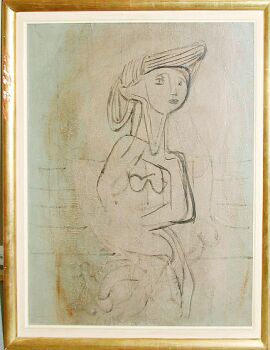 Lot image - Jankel Adler Polish, 1895-1949 SEATED WOMAN