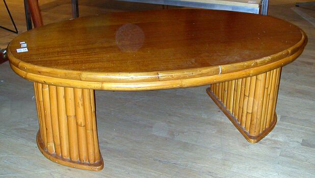 Lot image - Wood and Bamboo Low Table