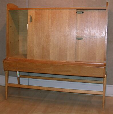 Lot image - Oak Cabinet on Stand