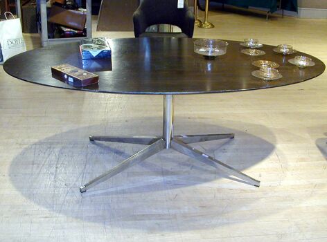 Lot image - Chrome and Wood Conference Table