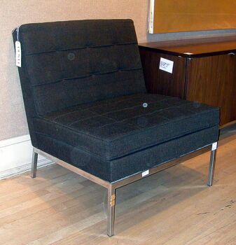 Lot image - Pair of Chrome Lounge Chairs