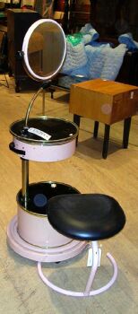 Lot image - Art Deco Painted Metal Dressing Table