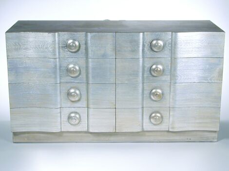 Lot image - Silvered Wood Dresser