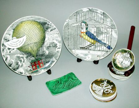Lot image - Group of Piero Fornasetti Ceramic Tableware