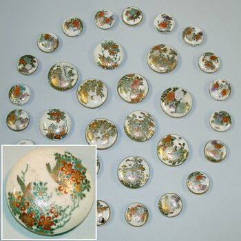 Lot image - Group of Satsuma Buttons Japanese, late 19th century