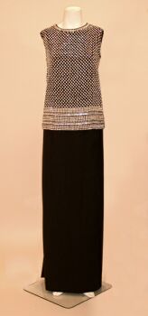 Lot image - Norell Rhinestone Studded Two-Piece Ensemble American, 1963