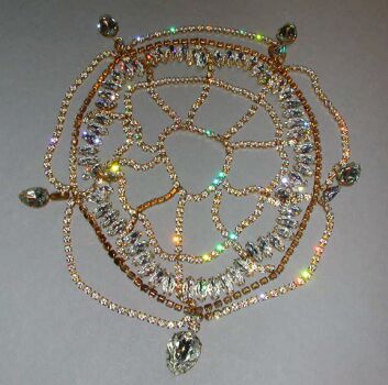 Lot image - Miriam Haskell Jeweled Juliet Cap 1950s