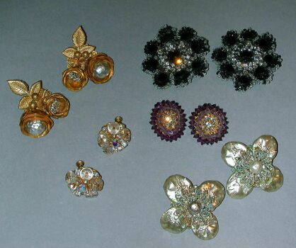 Lot image - Five Pairs Miriam Haskell Earrings