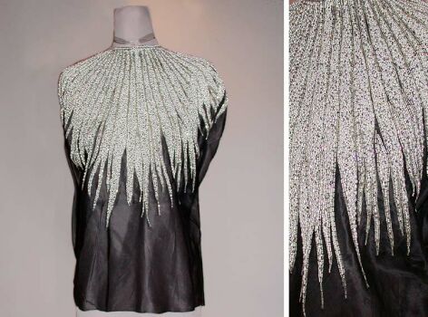 Lot image - Halston Pearl Flame Blouse