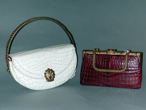 Lot image - Two Jacomo Alligator Evening Bags