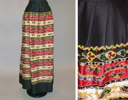 Lot image - Beaded and Jeweled Evening Skirt