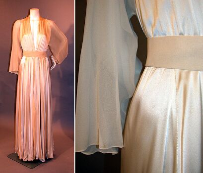 Lot image - Roberto Capucci Chiffon and Satin Evening Gown