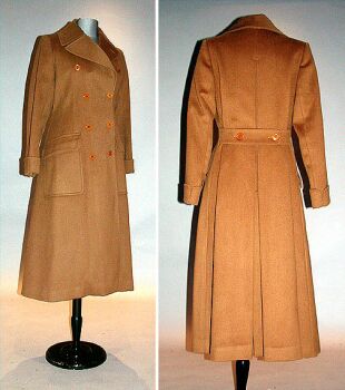 Lot image - Saint Laurent Rive Gauche Camel Coat