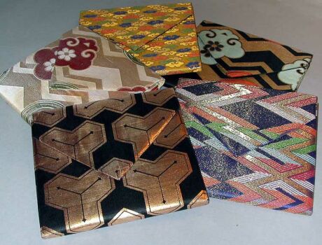 Lot image - Five Diane Love Obi Fabric Clutches
