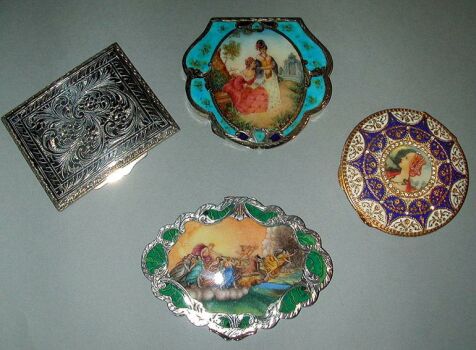 Lot image - Group of Four Enamel Compacts