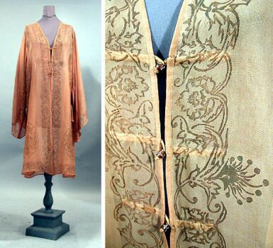 Lot image - Fortuny Peach Chiffon Coat