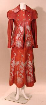 Lot image - Bill Gibb Stenciled Leather Suit