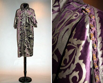 Lot image - Stenciled Velvet Coat