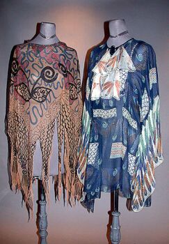 Lot image - Two Zandra Rhodes Chiffon Tops