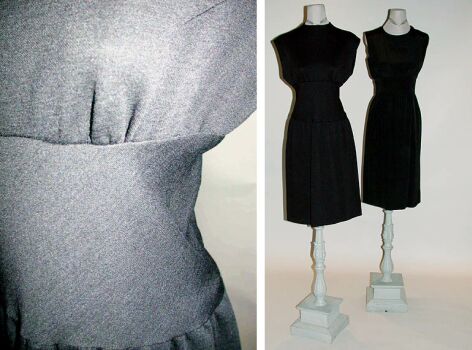 Lot image - Two Norell Little Black Dresses