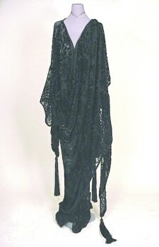 Lot image - Cut Velvet Chiffon Evening Coat