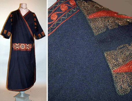 Lot image - Worth Embroidered Wrap Chemise Dress