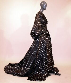 Lot image - Christian Dior Polka Dot Evening Coat