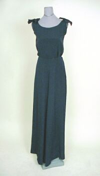 Lot image - Blue Crepe Two-Piece Evening Ensemble