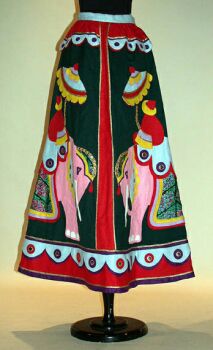 Lot image - Malcolm Starr Elephant Applique Long Skirt