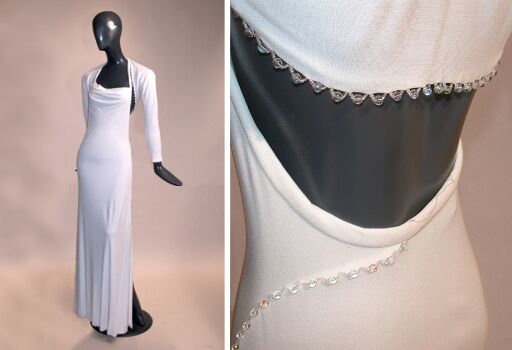 Lot image - Giorgio di Sant Angelo White Silk Jersey Evening Gown