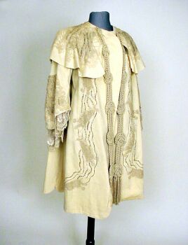 Lot image - Worth Art Nouveau Wool Cloth Coat