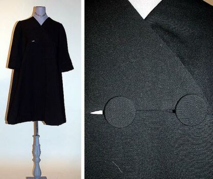 Lot image - Linda Kinoshita Black Evening Coat