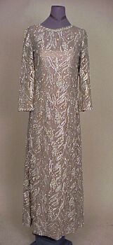 Lot image - Samuel Winston Silver Embroidered Gown