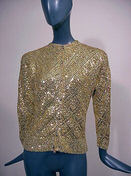 Lot image - Laura Aponte Sequined Sweater