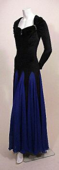 Lot image - Giorgio di SantAngelo Velvet and Chiffon Evening Gown