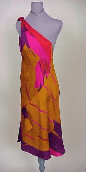 Lot image - Halston One-Shoulder Dress