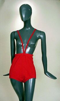 Lot image - Rudi Gernreich Cherry Red Topless Bathing Suit