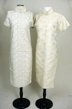 Lot image - Two Ivory Cheong Sams Chinese, mid 20th century