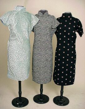 Lot image - Three Cheong Sams Chinese, mid 20th century