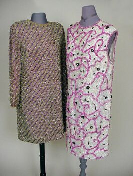 Lot image - Two Sequined Dresses American, 1960s and 80s