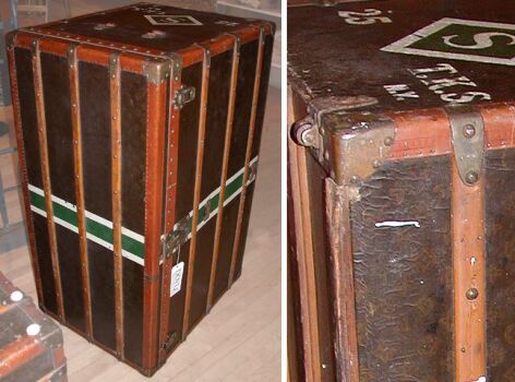Lot image - Louis Vuitton Steamer Trunk French, 1910s/20s