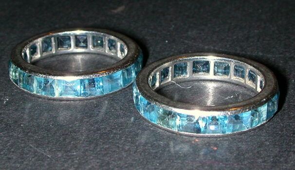 Lot image - Two Aquamarine Ring Guards