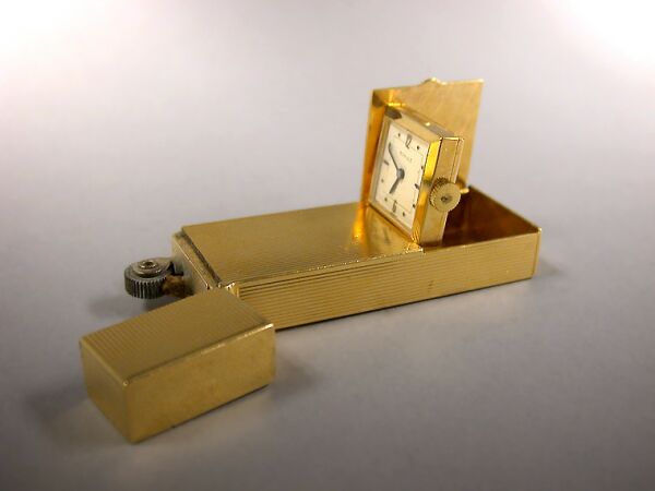 Lot image - Combination Cigarette Lighter and Clock
