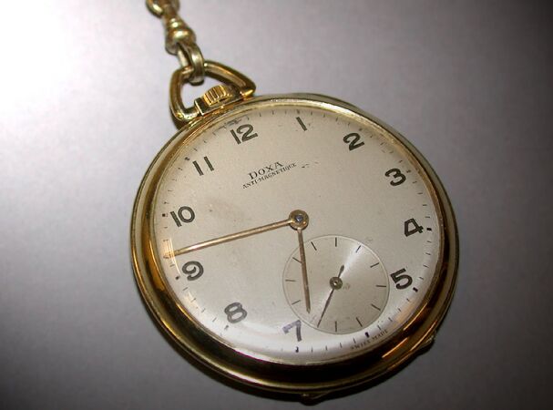 Lot image - Gold Open Face Pocket Watch