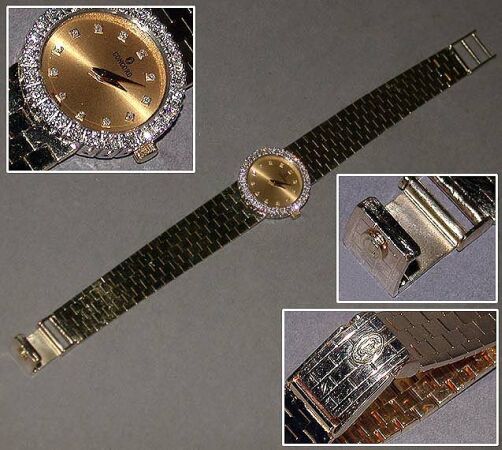Lot image - Ladys Gold and Diamond Wristwatch
